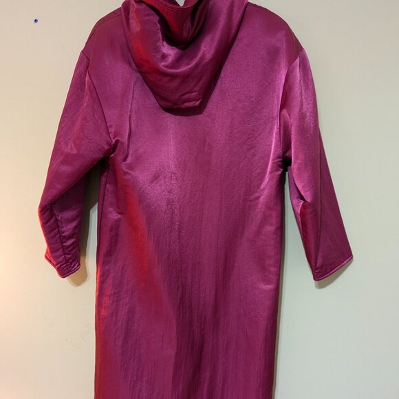 Vintage Hooded Magenta Linda Lundstrom Coat in Petite Size (22 in. Waist) - Picture 3 of 7